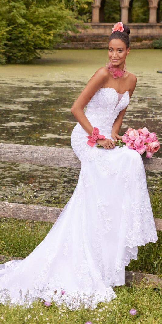 Strapless Organza Wedding Dress by Mary's Bridal MB3130 – ABC Fashion