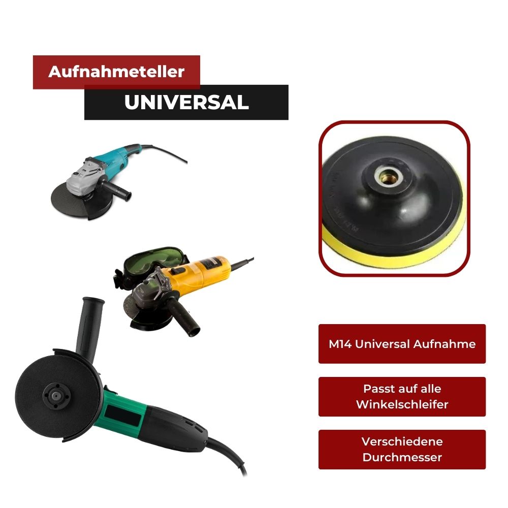 Mounting plate universally suitable for all angle grinders with M14 mount - pictures of different angle grinders