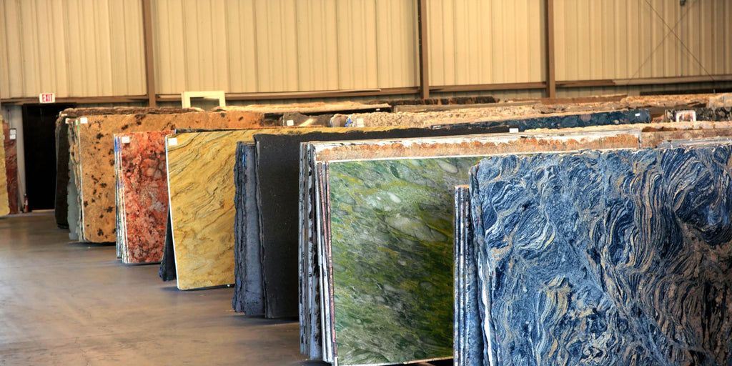 Granite slabs for further processing into kitchen or terrace slabs