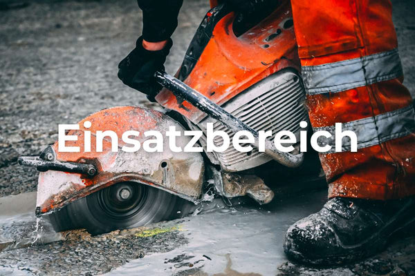 Diamant Trennscheibe im Einsatz in der Bauindustrie beim Beton-Fundament schneiden