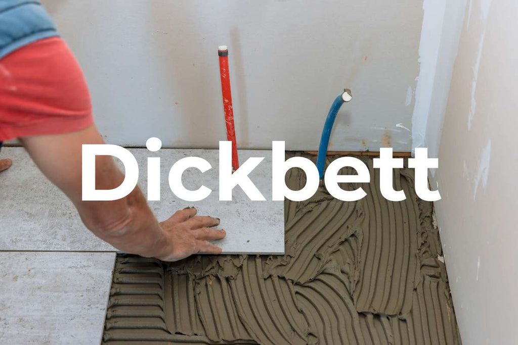 Do-it-yourselfers laying tiles using the thick-bed method