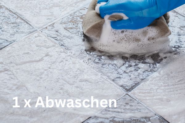 Tile is thoroughly cleaned once before replacing (replacing).