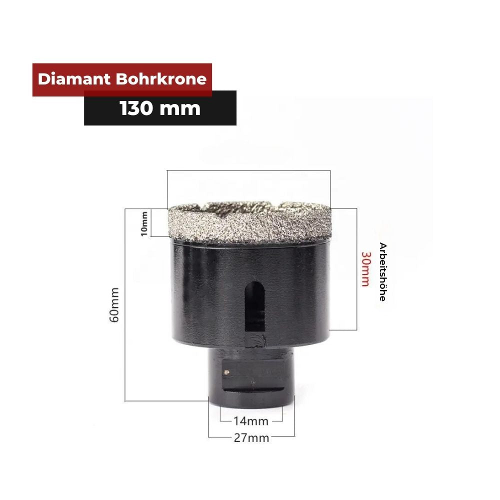 Technical data sheet 130 mm diamond core bit for tiles