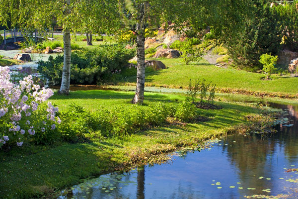 Gartenweg mit Bach 