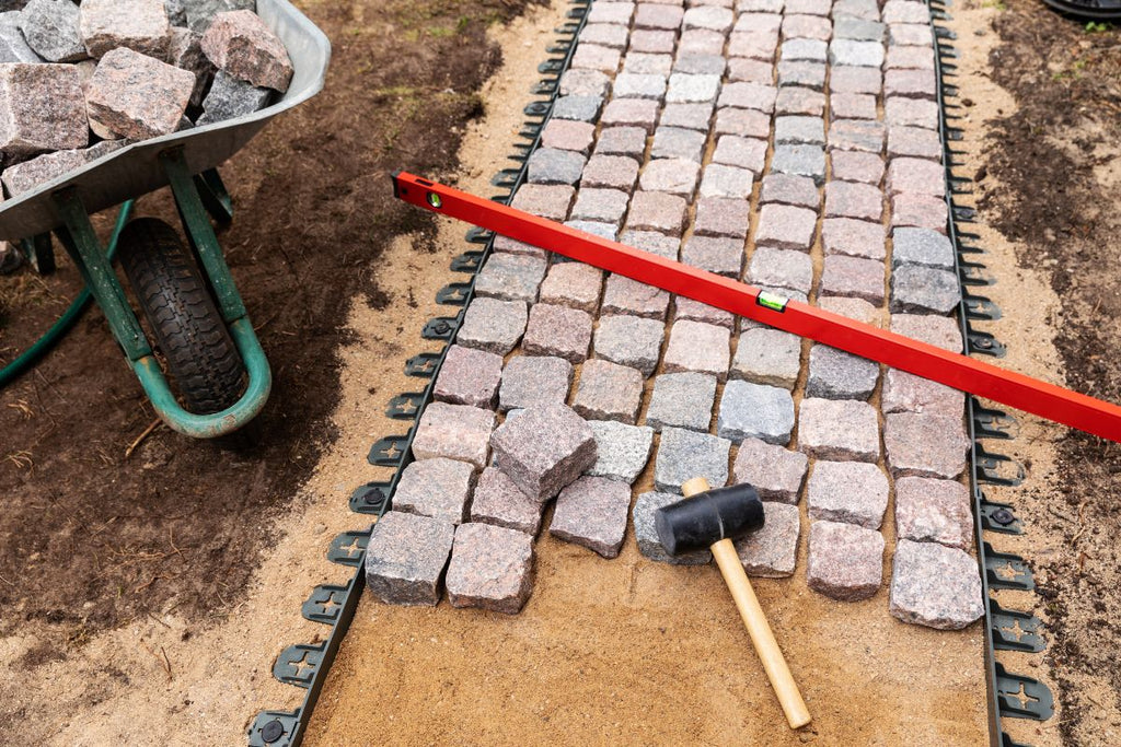 Build a garden path with paving stones