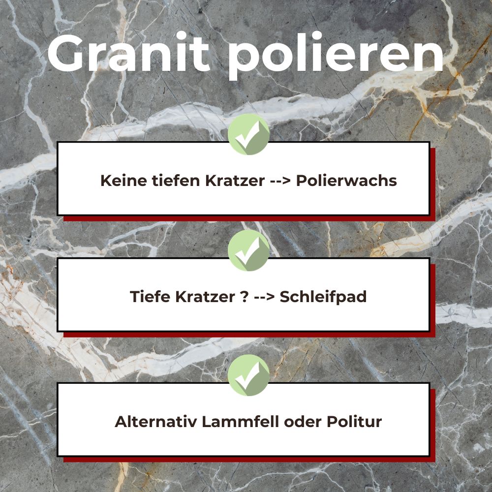 Granit polieren Checkliste
