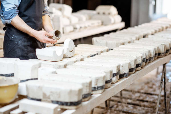 Ceramic production using the casting process