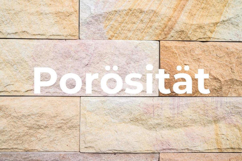 Image of porous sandstone tiles that are not frost proof