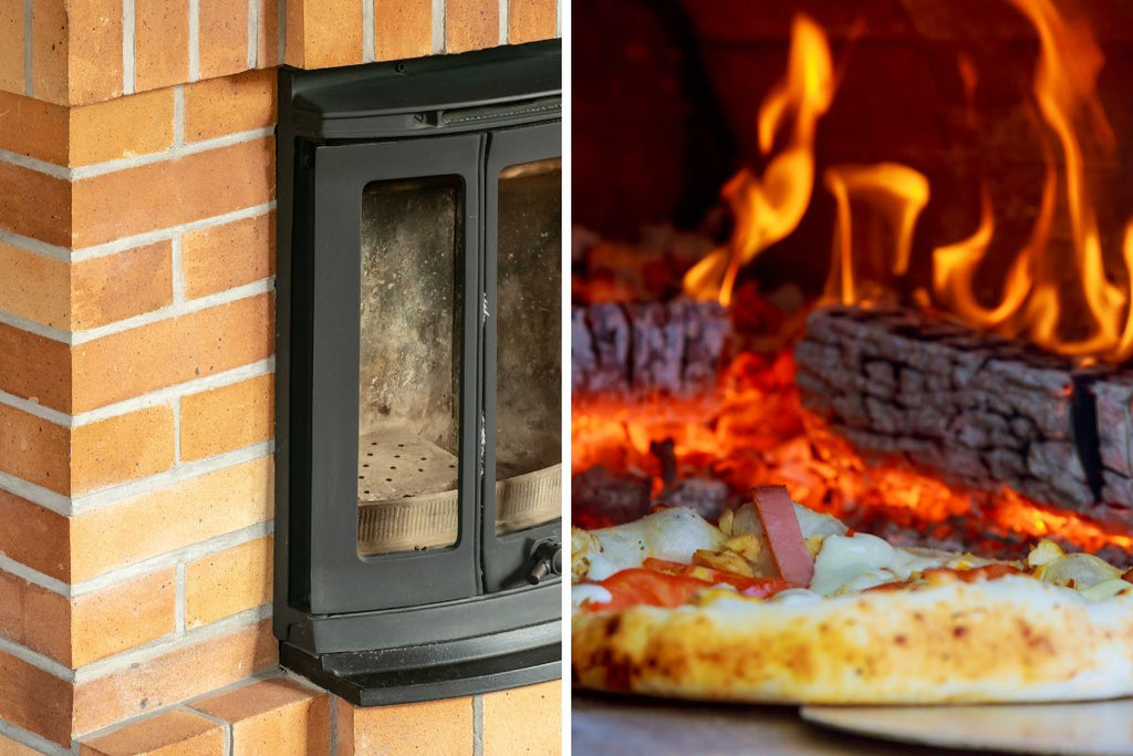 Schamottstein Ofen - Bilder von verbauten Schamottsteinen beim Holzofen und Pizza Ofen