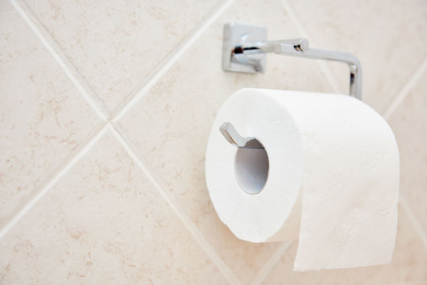 Montierter Toilettenpapierhalter ohne Deckel