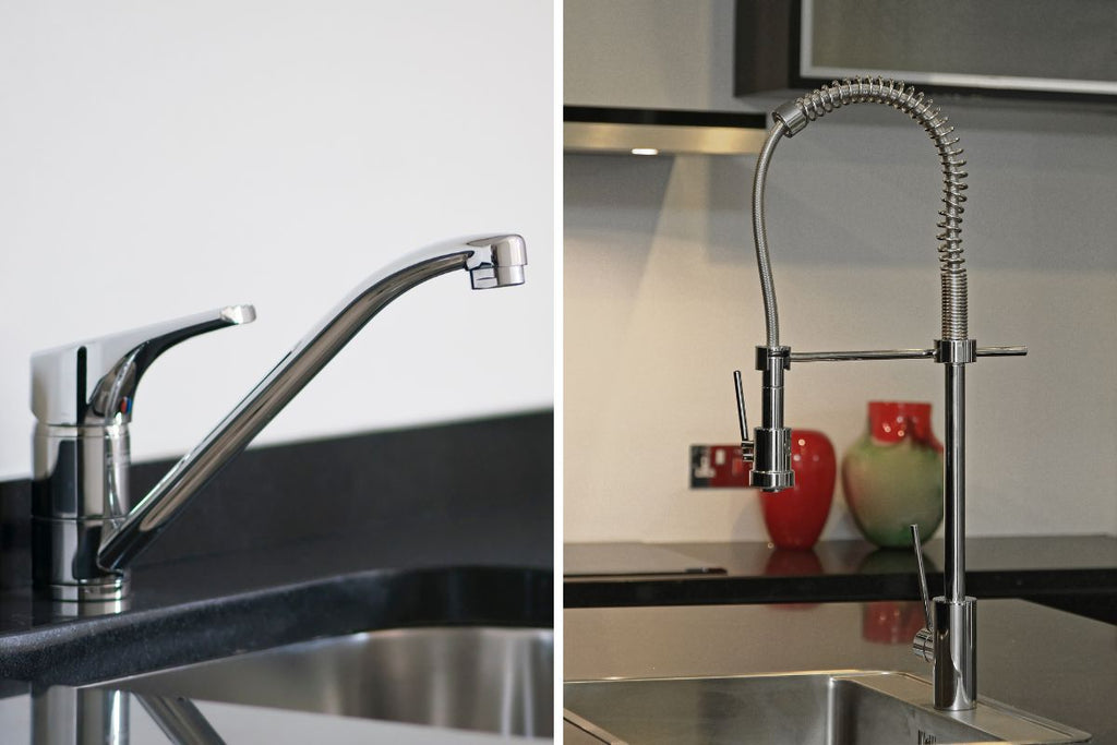Varianten für Wasserhähne in der Küche in der Übersicht - Einhebel und mit verstellbarem Hebel
