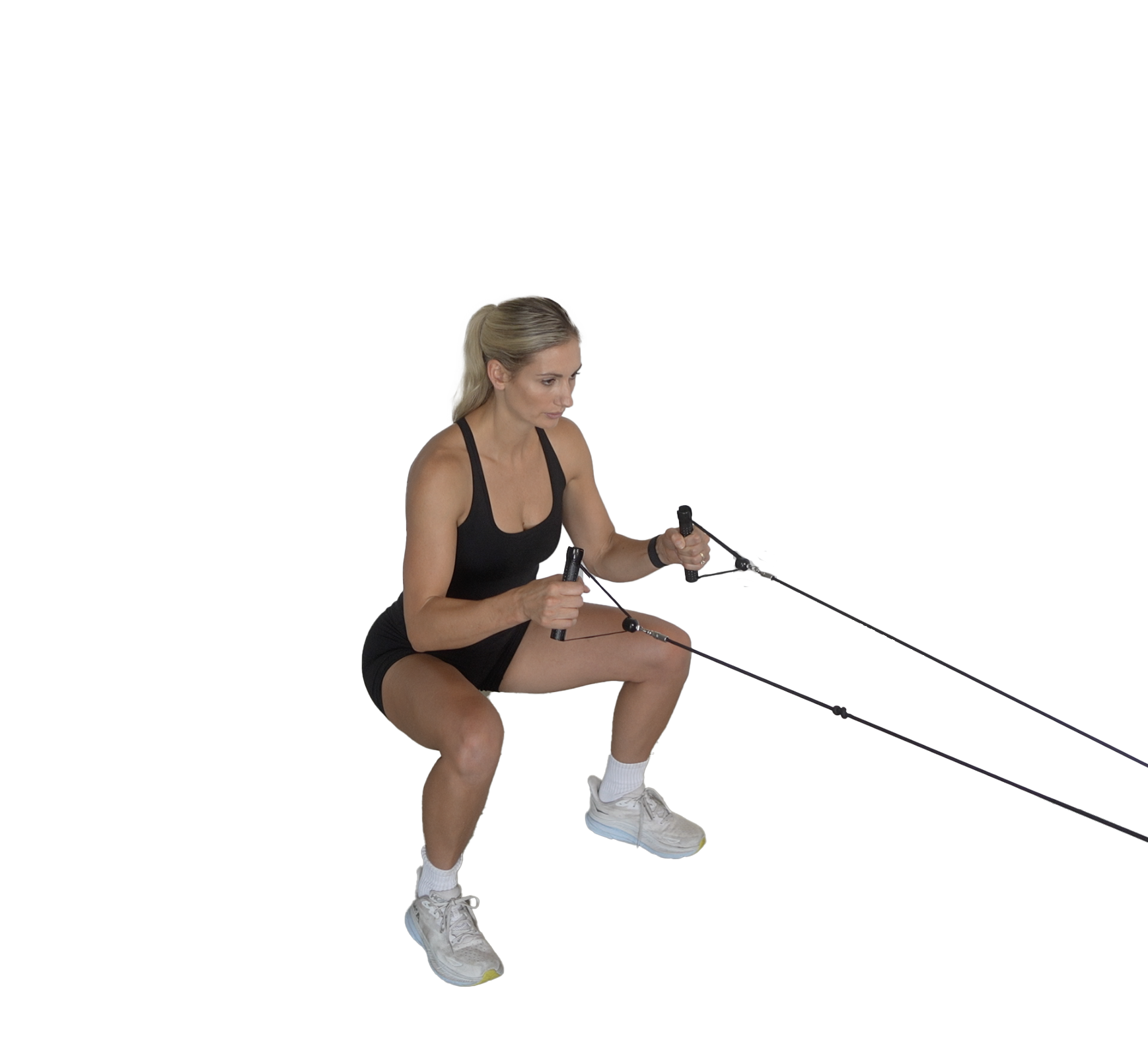 Anchored Squat Low Row