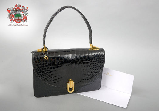 Delvaux Dark Brown Crocodile Tempète ○ Labellov ○ Buy and Sell