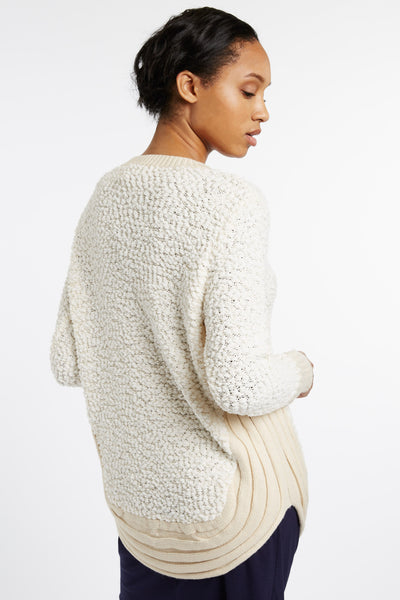 Astophor Nubby White Sweater by d.Ra