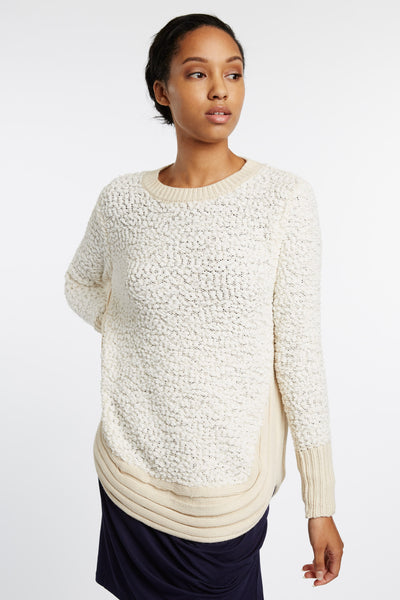 Astophor Nubby White Sweater by d.Ra