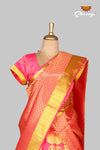 Orange Art Silk Half Saree | Langa Lavani For Girls!!!