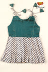 Ramar Green Patola Leheriya Baby Frock For Girls !!!