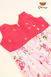 Baby Pink Digital Roja Baby Frock For Girls !!!