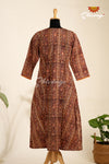 Brown Kalamkari Straight Kurti For Women - AU73