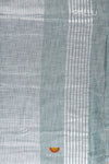 Teal Blue Linen Cotton Saree For Women !!!
