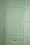 Teal Green Hand Embroidered Beads Chanderi Saree For Women