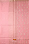 Peach Hand Embroidered Mirror Worked Chanderi Saree For Women