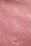 Peach Hand Embroidered Mirror Worked Chanderi Saree For Women