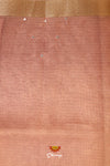 Peach Embroidered Thread Worked Chanderi Saree For Women