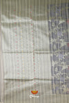 Grey Chanderi Floral Saree For Women