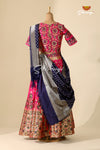 Impressive Pink Floral Banarasi Lehenga