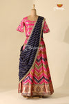 Impressive Pink Zig Zag Banarasi Lehenga