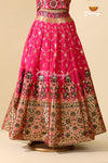 Impressive Pink Floral Banarasi Lehenga