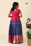 Blue Sevanthi Pattu Pavadai For Girls - Festive Wear!!!