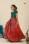 Red Traditional Antique String Long Gown For Girls !!!
