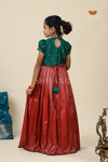 Red Traditional Antique String Long Gown For Girls !!!
