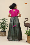 Traditional Antique String Long Gown For Girls Green !!!