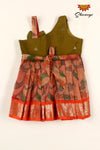 Orange Tissue Lotus Baby Frock For Girls !!!