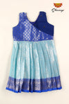 Blue Silver Rose Baby Frock For Girls!!!