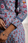Grey Cotton Salwar Suit For Women - BA1907