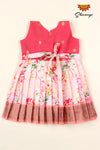 Baby Pink Digital Roja Baby Frock For Girls !!!