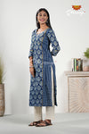 Indigo Ajrakh Block Print Salwar And Dupata for Women !!!