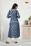 Indigo Ajrakh Block Print Salwar And Dupata for Women !!!