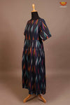 Navy Blue Ikat Long Frock For Teenage Girls !!!