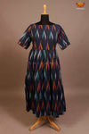 Navy Blue Ikat Long Frock For Teenage Girls !!!