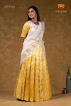 Girls Yellow Night QueenHalf Saree | Langa Davani