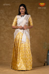 Girls Yellow Night QueenHalf Saree | Langa Davani