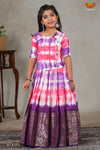 Purple Shibori Fire Pavadai Set For Kids !!!