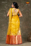 Pongal Colletion - Yellow Paisley Peacock Half Saree !!!