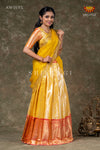 Pongal Colletion - Yellow Paisley Peacock Half Saree !!!