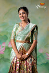 Trendy Kalamkakari Fish Half saree For Girls !!!